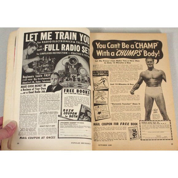 Popular Mechanics October 1946 Nuclear Power Atomic Age Vintage Advertising, - Picture 3 of 10